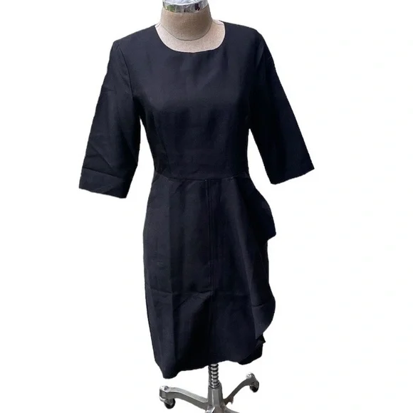 Stella McCartney beautiful black wool silk blend classic dress from Saks NY - Picture 2 of 12